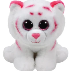 Ty Plush & Stuffed Animals*- Tabor the Tiger, Pink/White, Medium | Tiger Stuffed Animals