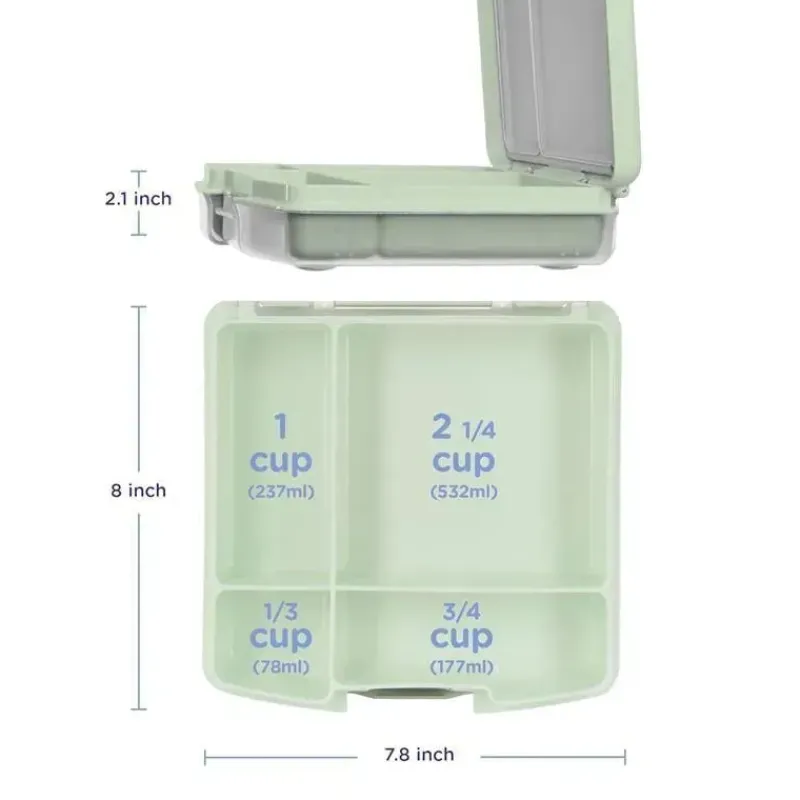 Ubbi Lunch Box|Dishes, Utensils & Food Containers*- Bento Lunch Box for Kids, Sage Green