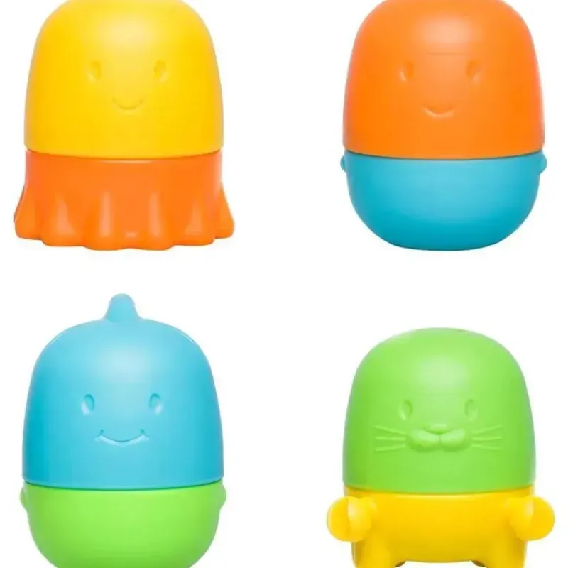 Ubbi Bath Toys*- 4Pk Interchangeable Bath Toys for Toddlers and Baby