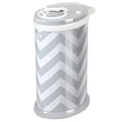 Ubbi Diaper Pails & Refills*- Steel Odor Locking Diaper Pail, Gray Chevron