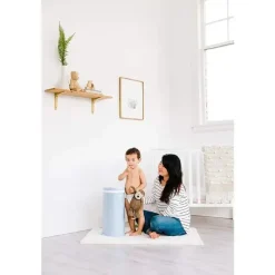 Ubbi Diaper Pails & Refills*- Steel Odor Locking Diaper Pail, Cloud Blue
