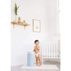Ubbi Diaper Pails & Refills*- Steel Odor Locking Diaper Pail, Cloud Blue
