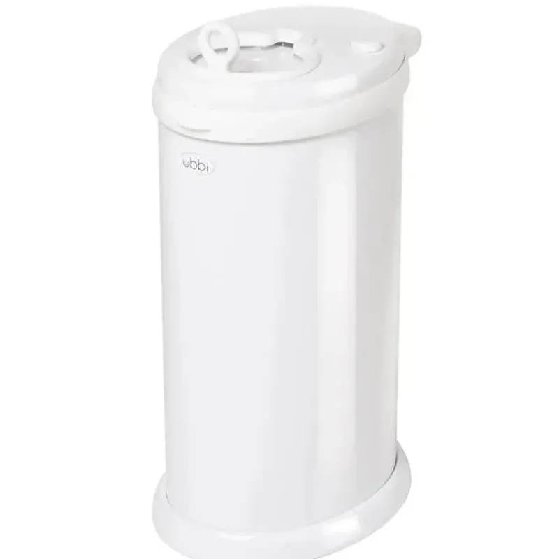 Ubbi Diaper Pails & Refills*- Steel Odor Locking Diaper Pail, White