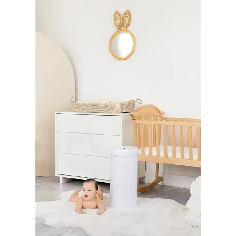 Ubbi Diaper Pails & Refills*- Steel Odor Locking Diaper Pail, White