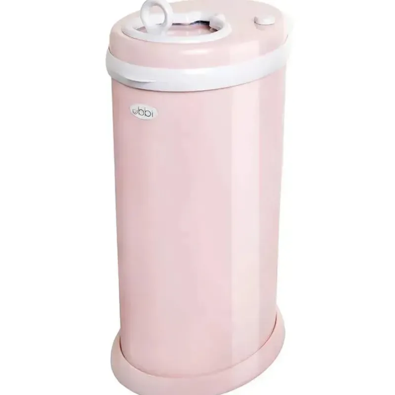Ubbi Diaper Pails & Refills*- Steel Odor Locking Diaper Pail, Blush Pink