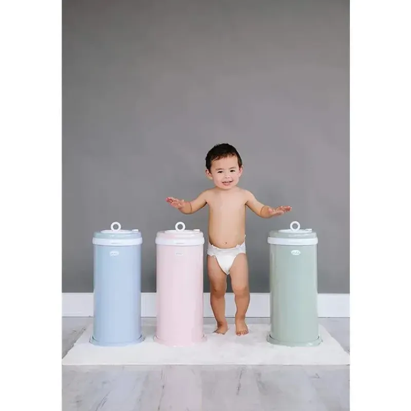 Ubbi Diaper Pails & Refills*- Steel Odor Locking Diaper Pail, Blush Pink