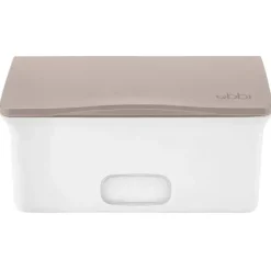 Ubbi Wipes & Warmers*- Wipes Dispenser with Weighted Plate and Secure Seal, Taupe
