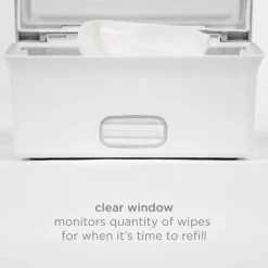 Ubbi Wipes & Warmers*- Wipes Dispenser with Weighted Plate and Secure Seal, Taupe