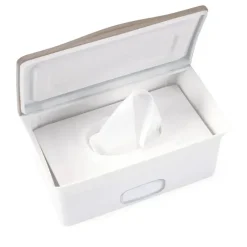 Ubbi Wipes & Warmers*- Wipes Dispenser with Weighted Plate and Secure Seal, Taupe