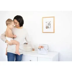 Ubbi Wipes & Warmers*- Wipes Dispenser with Weighted Plate and Secure Seal, Taupe