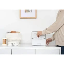 Ubbi Wipes & Warmers*- Wipes Dispenser with Weighted Plate and Secure Seal, Taupe