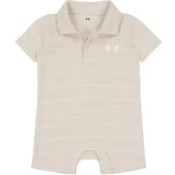 Under Armour Baby One-Pieces*- Baby Neutral Polo Shortall Stripes, Ivory