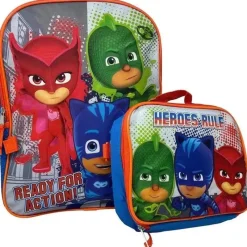 Kids United Pacific Designs Kids Bags & Backpacks*- Pj Mask 16 Backpack With Shaped Lunch Bag