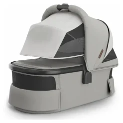 Uppababy Bassinets & Carrycots*- Bassinet V3, Savannah (Pearl Gray Jacquard/Carbon Frame)