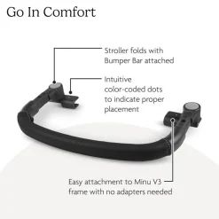 Uppababy Cup Holders, Trays & Belly Bars*- Bumper Bar For Minu V3, Black