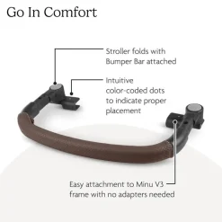 Uppababy Cup Holders, Trays & Belly Bars*- Bumper Bar For Minu V3, Chestnut