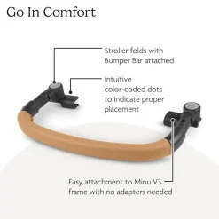 Uppababy Cup Holders, Trays & Belly Bars*- Bumper Bar For Minu V3, Sand