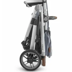 Uppababy Single Strollers*- Cruz Stroller V2, Gregory (Blue Melange/Silver/Saddle Leather)