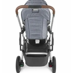 Uppababy Single Strollers*- Cruz Stroller V2, Gregory (Blue Melange/Silver/Saddle Leather)