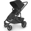 Uppababy Single Strollers*- Cruz Stroller V2, Jake (Charcoal/Carbon Frame/Black Leather)