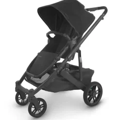 Uppababy Single Strollers*- Cruz Stroller V2, Jake (Charcoal/Carbon Frame/Black Leather)
