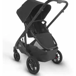 Uppababy Single Strollers*- Cruz Stroller V2, Jake (Charcoal/Carbon Frame/Black Leather)