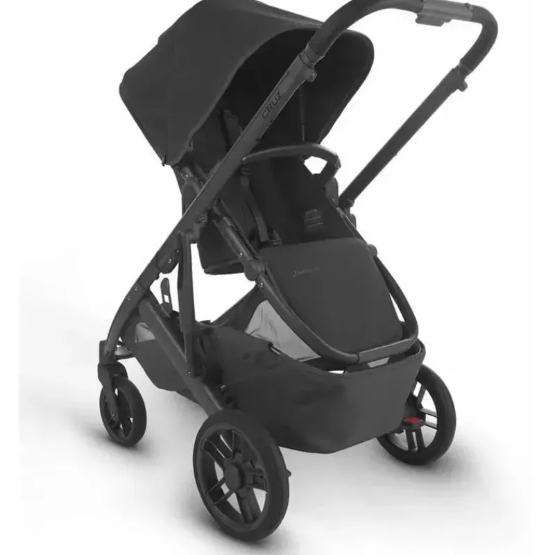 Uppababy Single Strollers*- Cruz Stroller V2, Jake (Charcoal/Carbon Frame/Black Leather)