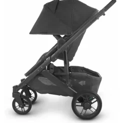 Uppababy Single Strollers*- Cruz Stroller V2, Jake (Charcoal/Carbon Frame/Black Leather)
