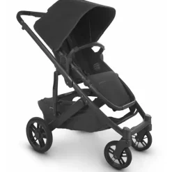 Uppababy Single Strollers*- Cruz Stroller V2, Jake (Charcoal/Carbon Frame/Black Leather)