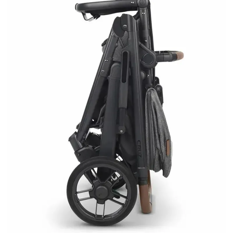 Uppababy Single Strollers*- Cruz V2 Stroller, Greyson (Charcoal Melange/Carbon/Saddle Leather)