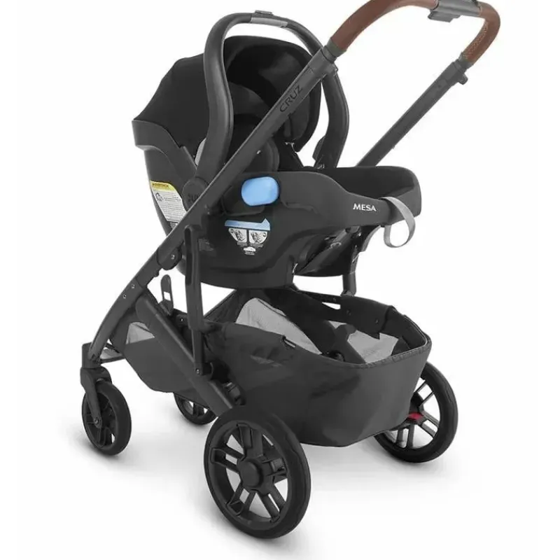 Uppababy Single Strollers*- Cruz V2 Stroller, Greyson (Charcoal Melange/Carbon/Saddle Leather)