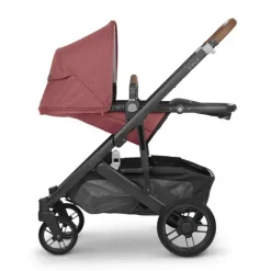 Uppababy Single Strollers*- Cruz V2 Stroller, Lucy (Rosewood Mélange/Carbon Frame/Saddle Leather)