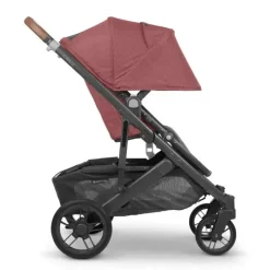 Uppababy Single Strollers*- Cruz V2 Stroller, Lucy (Rosewood Mélange/Carbon Frame/Saddle Leather)