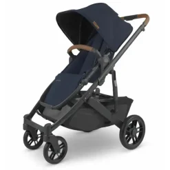 Uppababy Single Strollers*- Cruz V2 Stroller, Noa (Navy/Carbon/Saddle Leather)