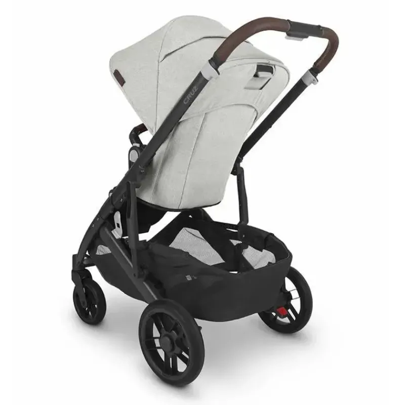 Uppababy Single Strollers*- Cruz V2 Stroller, Anthony (Carbon/Chestnut Leather/White & Grey Chenille)