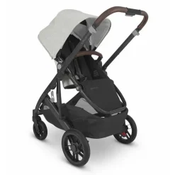 Uppababy Single Strollers*- Cruz V2 Stroller, Anthony (Carbon/Chestnut Leather/White & Grey Chenille)