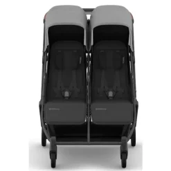 Uppababy Double Strollers*- Minu Duo Side By Side Compact Double Stroller, Greyson (Charcoal Mélange/Carbon Frame/Saddle Leather)