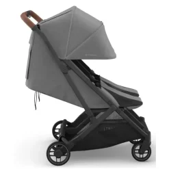 Uppababy Double Strollers*- Minu Duo Side By Side Compact Double Stroller, Greyson (Charcoal Mélange/Carbon Frame/Saddle Leather)
