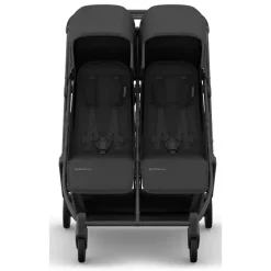 Uppababy Double Strollers*- Minu Duo Side By Side Compact Double Stroller, Jake (Charcoal/Carbon Frame/Black Leather)