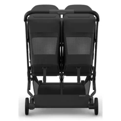 Uppababy Double Strollers*- Minu Duo Side By Side Compact Double Stroller, Jake (Charcoal/Carbon Frame/Black Leather)