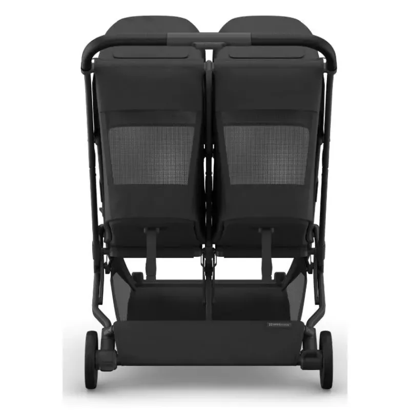 Uppababy Double Strollers*- Minu Duo Side By Side Compact Double Stroller, Jake (Charcoal/Carbon Frame/Black Leather)