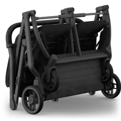 Uppababy Double Strollers*- Minu Duo Side By Side Compact Double Stroller, Jake (Charcoal/Carbon Frame/Black Leather)