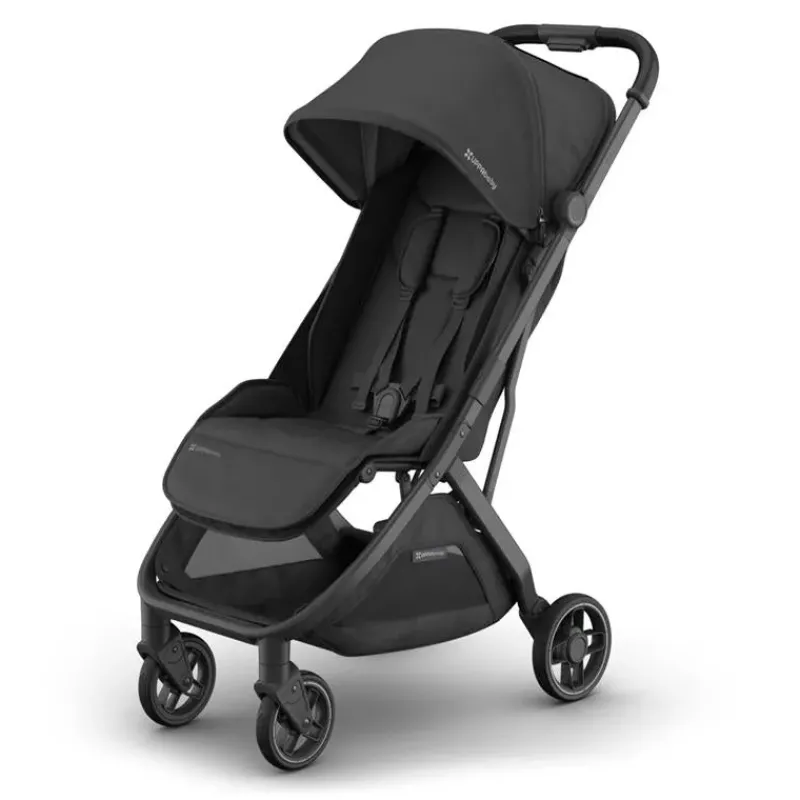 Uppababy Lightweight Strollers*- Minu V3 Compact Stroller, Jake (Charcoal/Carbon Frame/Black Leather)