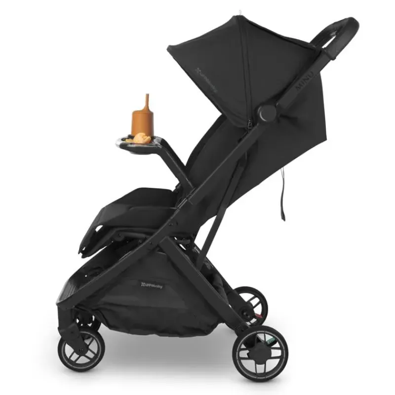 Uppababy Lightweight Strollers*- Minu V3 Compact Stroller, Jake (Charcoal/Carbon Frame/Black Leather)