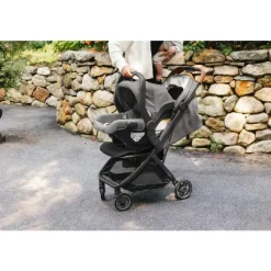 Uppababy Lightweight Strollers*- Minu V3 Compact Stroller, Greyson (Charcoal Mélange/Carbon Frame/Saddle Leather)