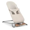 Uppababy Bouncers, Swings & Rockers*- Mira 2-In-1 Bouncer And Seat, Charlie - Sand Mélange | Silver Frame | Birch Wood