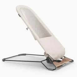 Uppababy Bouncers, Swings & Rockers*- Mira 2-In-1 Bouncer And Seat, Charlie - Sand Mélange | Silver Frame | Birch Wood