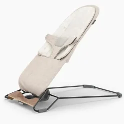 Uppababy Bouncers, Swings & Rockers*- Mira 2-In-1 Bouncer And Seat, Charlie - Sand Mélange | Silver Frame | Birch Wood