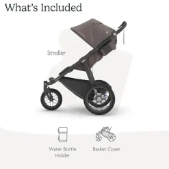 Uppababy Jogging Strollers*- Ridge Jogging Stroller, Theo (Dark Taupe/Carbon Frame)