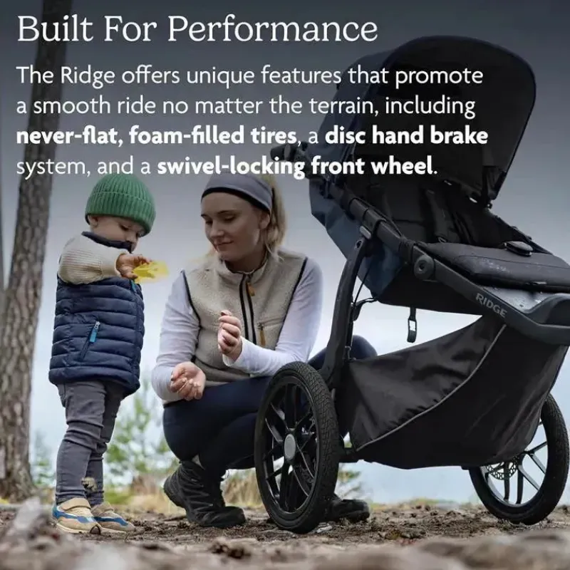 Uppababy Jogging Strollers*- Ridge Jogging Stroller, Gwen (Green Mélange/Carbon Frame)